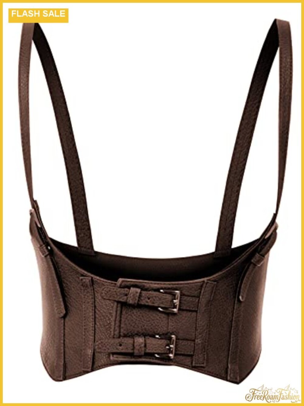 Faux Leather Waist Belt Steampunk Underbust Corset Elastic